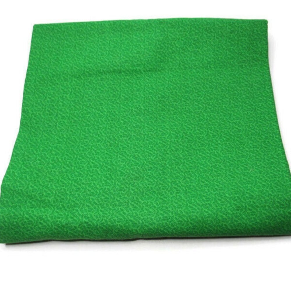 Cotton Sewing Fabric Christmas Green Tiny Holly